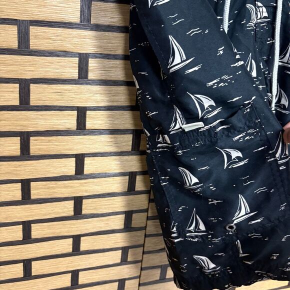 U.S. Polo Assn Black And White Sailboat Swim Trunks Size Medium - Picture 4 of 7